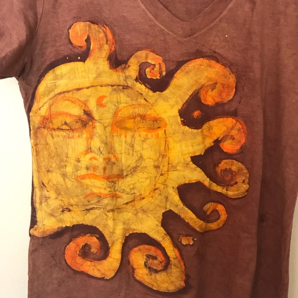 NWOT-  Eclectic Hand Painted T-Shirt - Picture 1 of 4